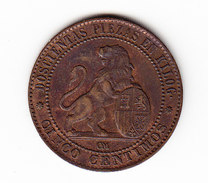 ESPAGNE       KM  662, 5c, AU, 1870 .      ( 44 ) - Münzen Der Provinzen