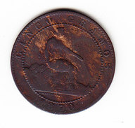 ESPAGNE  KM 662  5cts AU 1870  (M43) - Münzen Der Provinzen