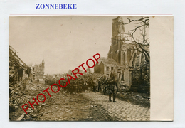 ZONNEBEKE-Troupe-Carte Photo Allemande-Guerre-14-18-1 WK-BELGIQUE-BELGIEN-Flandern-Militaria - Zonnebeke