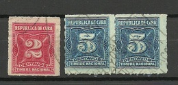 KUBA Cuba Revenue Tax Steuermarke Postage Due O - Timbres-taxe