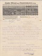 Lettre Illustrée 10/1/1924 CARL WILLE OLDENBURG Allemagne - Vin - 1900 – 1949