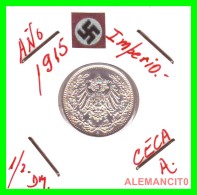 ALEMANIA - GERMANY  -  IMPERIO - DEUTSCHES REICH - 1/2  MARK  SILVER . AÑO 1915-A  PLATA - 1/2 Mark