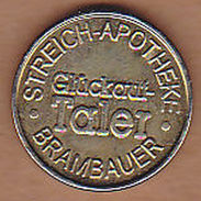 AC -  STREICH APOTHEKE BRAMBAUER GLUCKAUF TALER PHARMACY TOKEN JETON - Notgeld