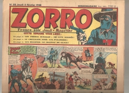 Zorro Hebdomadaire N°88 Du 5 Février 1948 Zorro En Péril! - Zorro