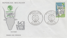 Enveloppe  FDC  1er  Jour   MADAGASCAR    SCOUTISME     1974 - Andere & Zonder Classificatie