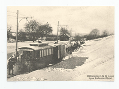 Suisse - Vaud Train Ligne Aubonne Gimel Déblaiement De La Neige  Cpm Repro - Aubonne