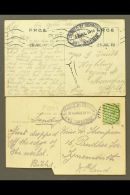 WW1 REPAIR SHIP H.M.S. IMPERIEUSE - PASSED BY CENSOR MARKS ON 1916-18 PPC'S Two Picture Postcards, One Bearing... - Other & Unclassified