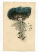 C 19569   -   Schilbach  -  Belle Jeune Femme Au Chapeau Spectaculaire  -  Art Nouveau  -  Litho - Schilbach