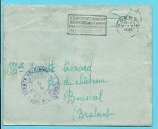 Brief Met Stempel GENT Op 6/10/1947, Met Stempel CENTRUM VOOR EERSTE OPLEIDING 3cie / VI° C.V.E.O. - V° C.I.P. - Brieven En Documenten