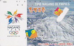 TC JAPON / 270-004085 - ANIMAL OISEAU HIBOU Jeux Olympiques NAGANO SNOW BOARD  OWL BIRD OLYMPIC GAMES JAPAN Free PC 3914 - Giochi Olimpici