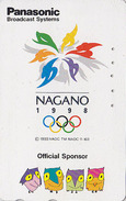 Télécarte JAPON / 110-016 - HIBOU Jeux Olympiques NAGANO / PANASONIC - OWL OLYMPIC GAMES JAPAN Phonecard - 3936 - Giochi Olimpici