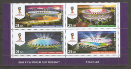 Russia 2016, Soccer World Cup 2018, Russian Stadiums, LUXE BLOCK MNH** - Neufs