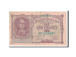 Billet, Belgique, 1 Franc, 1918, 1918-10-29, KM:86b, TTB - 1-2 Franchi