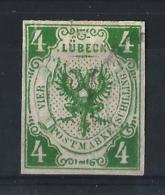 LUBECCA02) 1859 -Aquila 4Sc. Verde Scuro Unif.5 USED - Luebeck