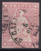 Switzerland 1854 Mi#15 Used - Oblitérés