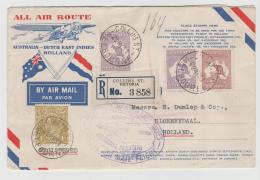 Aus348 / Australien -  Rückflug Via Batavia Nach Holland 22.5.31 Mit Schreiben Des Holl. Konsulats Als Inhalt - Lettres & Documents