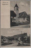 Gruss Aus Regensdorf - Kirche, Hirschen Und Schulhaus - Photo: Max Roon No. 6031 - Regensdorf