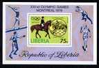 LIBERIA 1976, DRESSAGE, CAVALIERS, CHEVAUX, 1 Bloc, Neuf. R162 - Sommer 1976: Montreal