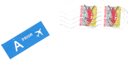 2001. Belgium, The Letter Sent By Ordinary Post To Moldova - Brieven En Documenten