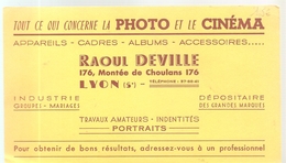 Buvard Tout Ce Qui Concerne La Photo Et Le Cinéma Raoul Deville 176, Montée De Choulans à Lyon 5éme Des Années 1960 - Cinéma & Theatre