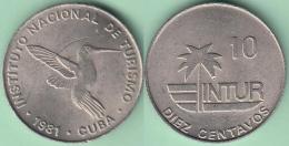 1981-MN-115 CUBA 1981 INTUR 10c Cuc ZUNZUN BIRD AVES. "10" CENT IN REVERSE. CUPRO-NI. XF. - Cuba