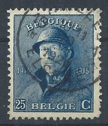 N°171, 25c Bleu Agence Bilingue *19IXELLES19* - 1919-1920 Trench Helmet