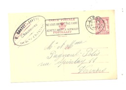 Carte Pré Timbrée- Entier Postal - Cachet De La Maison GRAYET De LIEGE - Chaussures  1947  (rl) - Letter Covers