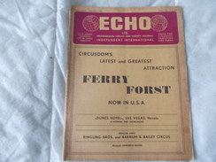 ECHO LTD Professional Circus And Variety Journal Independent International N° 216 February 1960 - Divertissement