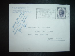 LETTRE TP RAINIER III 0,3 OBL.MEC.2-10-1968 MONTE CARLO+CONGRES DE LA FEDERATION UNIVERSELLE D'AGENCES DE VOYAGES MONACO - Brieven En Documenten