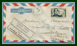 Nouvelle Calédonie N° 283 Amiral A. Fabvier Despointes Obl 1953 + Cachet Centenaire Présence Française En NC > France - Cartas & Documentos