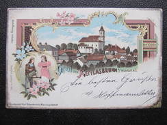 AK KETTLASBRUNN B. MISTELBACH Litho Schwidernoch 1900 // D*23492 - Mistelbach