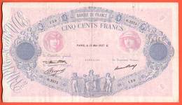 Billet - 500 Francs BLEU & ROSE Du 13 Mai  1937 TB+ - 500 F 1888-1940 ''Bleu Et Rose''