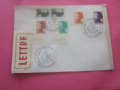 St.Pierre Et Miquelon 1986-1989 Lettre Av Timbres Collection Marianne Liberté Surchargés Av Cachets 1er Jour - Lettres & Documents