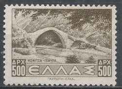 Greece 1944. Scott #446 (M) Bridge At Konitsa * - Ongebruikt