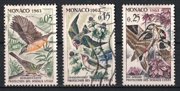 Monaco 1963 : Timbres Yvert & Tellier N° 581 - 583 Et 585. - Gebruikt