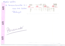 2001. Portugal, The Letter Sent By Registered  Post To Moldova - Storia Postale