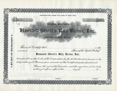 HWP Aktie Share Shares Hassard Short's Ritz Revue Inc. New York Um 1900 No. 3 - Blanco 100 $ - USA / America - Film En Theater