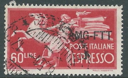 1950 TRIESTE A ESPRESSO USATO DEMOCRATICA 60 LIRE - L32 - Express Mail