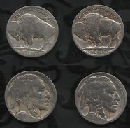 USA - LOT DE MONNAIES DE 5 CENTS  BUFFALO - - 1913-1938: Buffalo