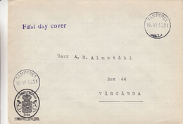 Finlande - Lettre FDC De 1945 - Entier Postal - Oblit Tampere 1 - Exp Vers Värgärda - Storia Postale