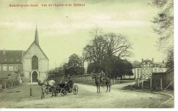 Bois Seigneur Isaac Vue De L'église Et Du Chateau Relais Ophain (manque Le Petit Garcon - Eigenbrakel