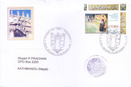 VATICANE CITY 2009 COMMERCIAL COVER TO NEPAL - PICTORIAL CANCELLATION - AFFIXED IMAGE OF JESUS CHRIST - Brieven En Documenten