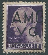 1945-47 TRIESTE AMG VG USATO IMPERIALE 1 LIRA - L16 - Afgestempeld