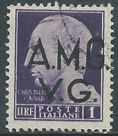 1945-47 TRIESTE AMG VG USATO IMPERIALE 1 LIRA - L24 - Usati