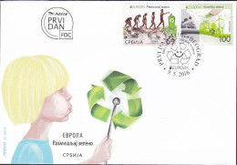 SERBIA 2016 Europa Think Green Set FDC - 2016