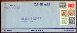 1955 , CUBA , SOBRE COMERCIAL DEL ROYAL BANK OF CANADA , CIRCULADO ENTRE SAGUA LA GRANDE Y REGENSBURG - Lettres & Documents