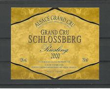 2000 ALSACE VIN GRAND CRU SCHLOSSBERG RIESLING  CAVE KIENTZHEIM - KAYSERSBERG   NEUF QUALITÉ - Riesling