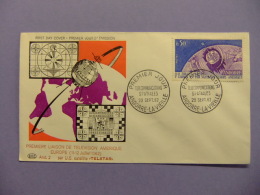 CARTA  FDC ANDORRA LA VIEILLE Premiere Liaison De Television  Amerique Par Satelite TELSTAR 29/9/1962 - Brieven En Documenten