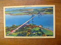 états-unis , R.i , Mount Hope Bridge On The Road From Providence To Newport " Timbre 1949 " - Providence