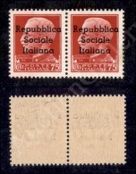 Teramo - 1944 - Coppia Del 75 Cent (7 + 7I Con U Piccolo) Nuova Con Gomma Integra (1.400) - Sonstige & Ohne Zuordnung